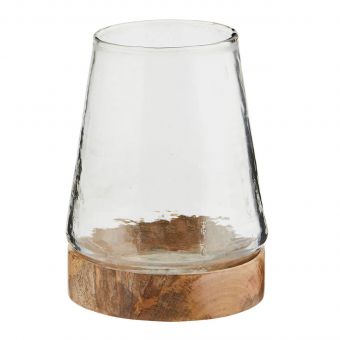 Madam Stoltz Vase Glas & Holz