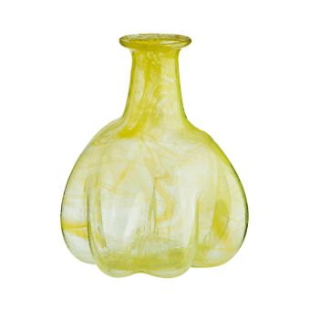 Madam Stoltz Vase gelb marmoriert